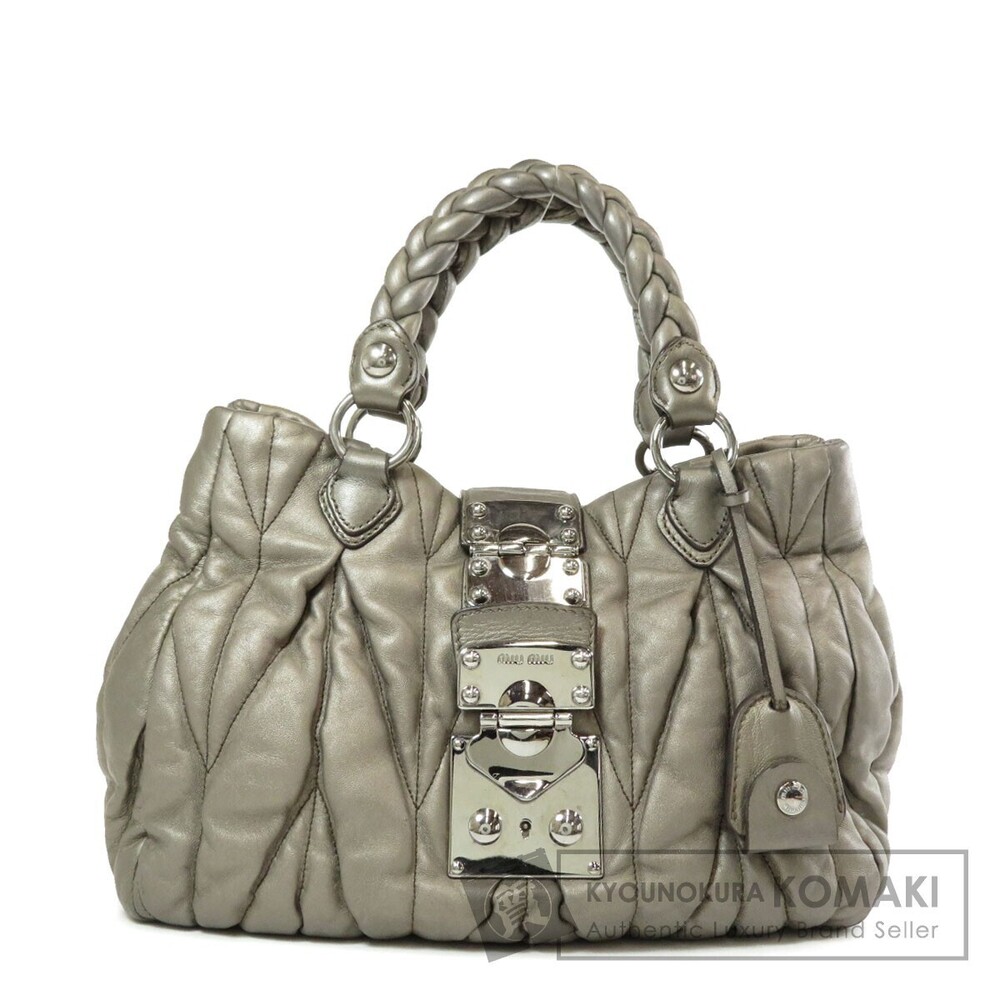Miu Miu logo handbag calfskin